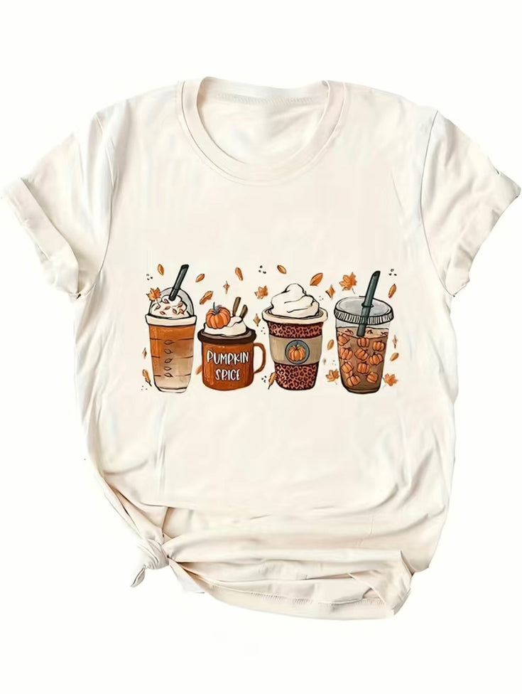 Pumpkin Spice Latte T-shirt - Oatmeal Color