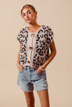 Leopard Knit Sweater Vest