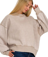 Cafe Latte Balloon Sleeves Sweatshirt and Jogger Set