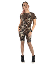 "Leopard Me" Biker Short Set with Matching Face Mask