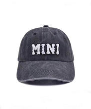 Mini Baseball Cap - Washed Black Color / Sherpa Letters
