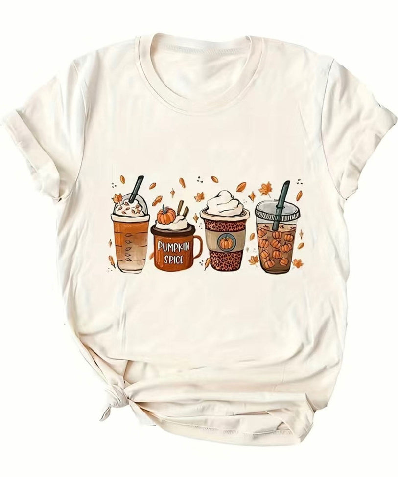 Pumpkin Spice Latte T-shirt - Oatmeal Color
