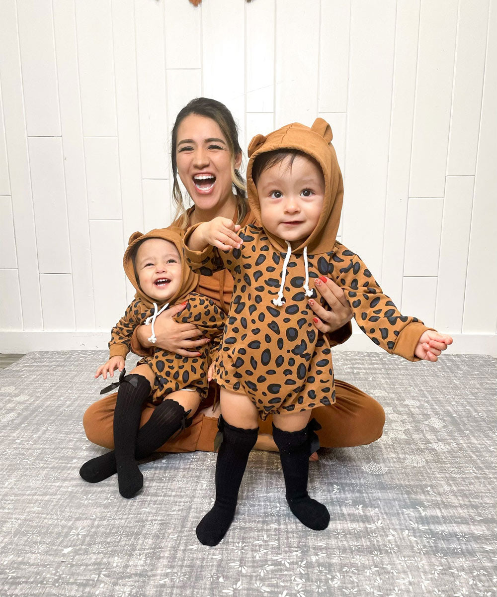 Buy Best Baby Leopard Print Hooded Onesie Jaxodyssey