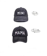 Mama Baseball Cap - Washed Black Color / Sherpa Letters