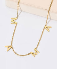 MAMA Gold or Silver Stainless Steel Necklace