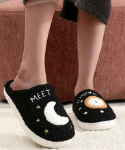 Moon and Clock Plush Slippers