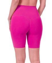 Viva Magenta / Hot Pink Contour Fit High Rise Biker Short