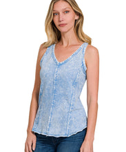 Malibu Crinkle Washed Cotton Ocean Color Tank Top