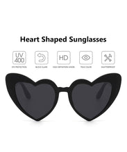 Women Heart Shaped Sunglasses - Various Colors