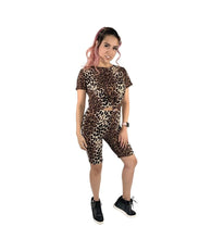 "Leopard Me" Biker Short Set with Matching Face Mask