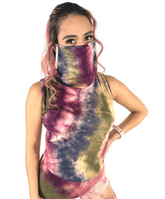"Ninja Dye" Biker Short Tie Dye Matching Set with Built-In Face Mask