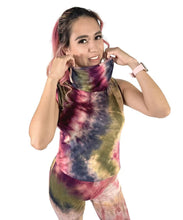 "Ninja Dye" Biker Short Tie Dye Matching Set with Built-In Face Mask