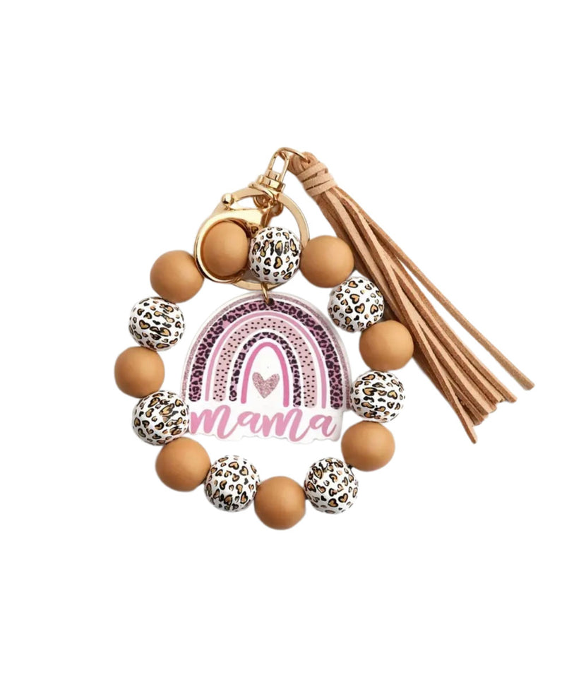 MAMA Beaded Key Chain Bracelet
