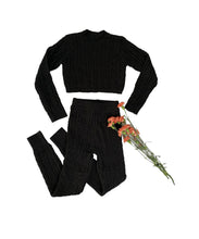 Brooklyn Knit Two Piece Cropped Sweater and Leggings Set