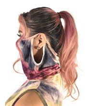 "Ninja Dye" Biker Short Tie Dye Matching Set with Built-In Face Mask