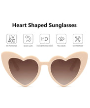 Women Heart Shaped Sunglasses - Various Colors